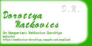 dorottya matkovics business card